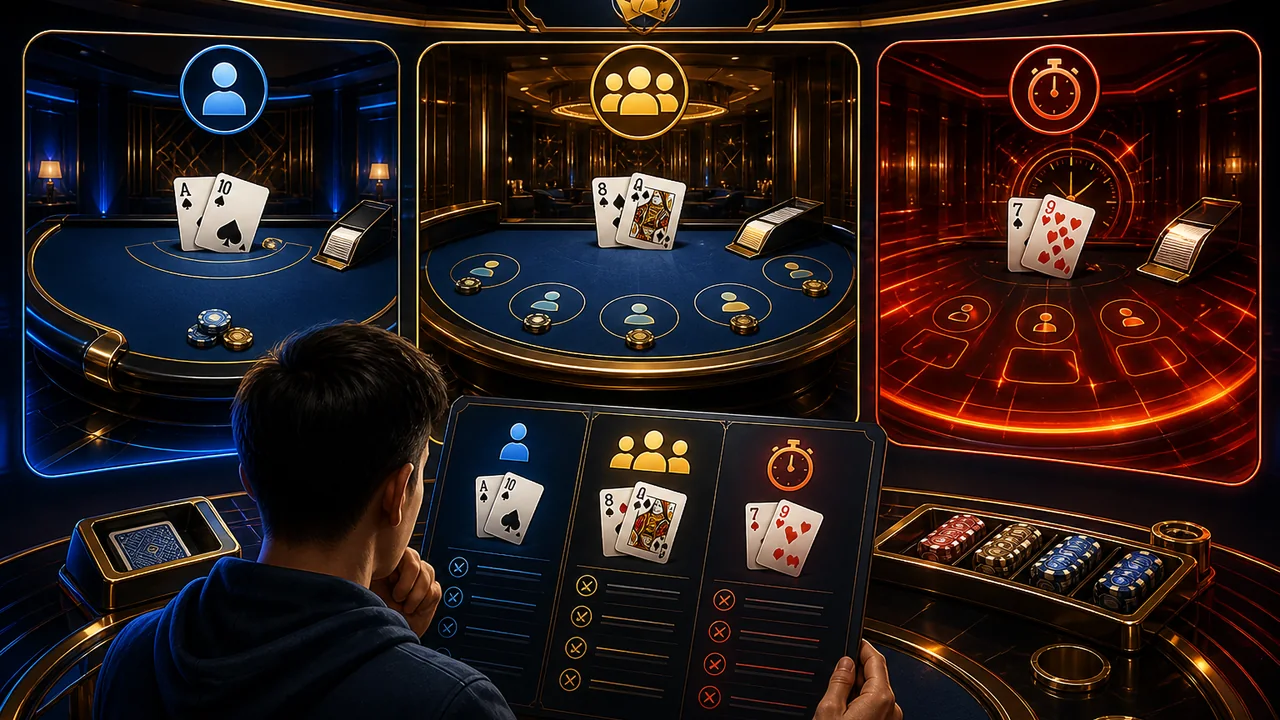 Chọn bàn dễ học trước: vn88 có những biến thể blackjack nào cho người mới?