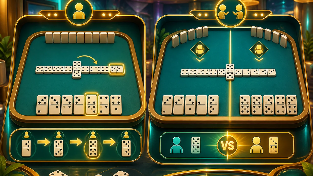 Chọn kiểu bàn phù hợp: domino theo lượt và domino đối kháng trên vn88 khác nhau thế nào?